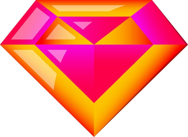 Ilustración de logotipo de diamante abstracto en estilo moderno y minimalista