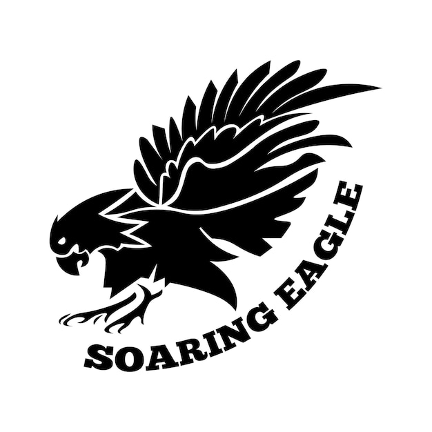 Ilustración de logotipo de diseño de vector de águila altísima
