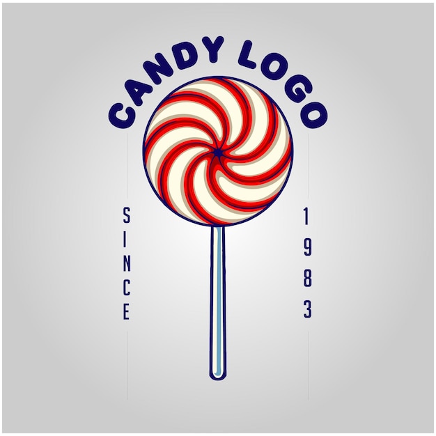 Ilustración de logotipo dulce delicioso caramelo