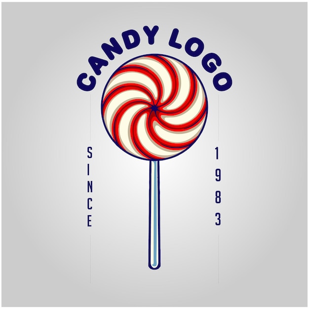 Vector ilustración de logotipo dulce delicioso caramelo