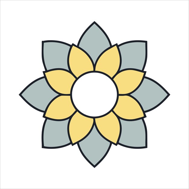Ilustración de logotipo elegante simple flor