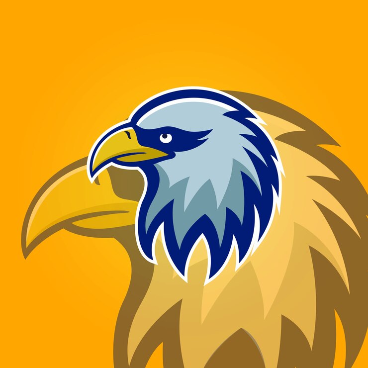Ilustración de logotipo de elemento de deporte de mascota de águila