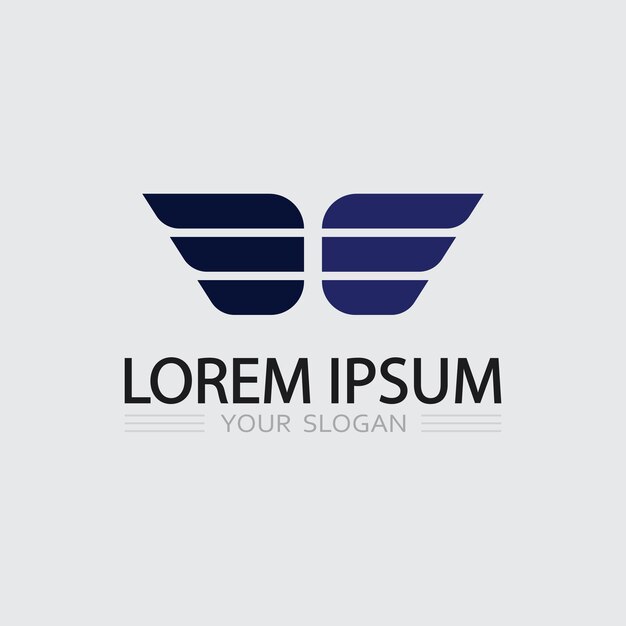Ilustración del logotipo de la empresa y del letrero del icono de diseño