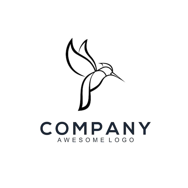 Ilustración de logotipo estilo colorido degradado de aves.