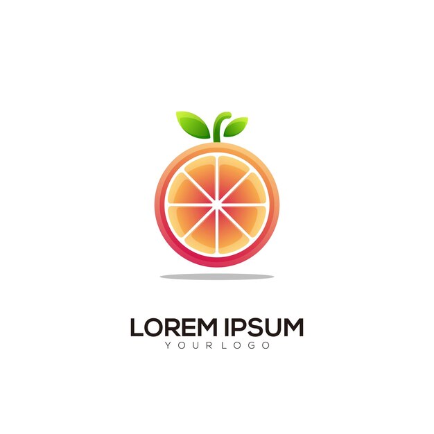 Ilustración de logotipo Estilo colorido degradado naranja