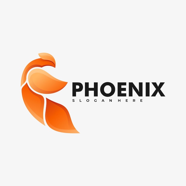 Ilustración de logotipo Estilo colorido degradado de Phoenix.