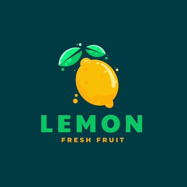 Vector ilustración de logotipo estilo mascota de color limón.