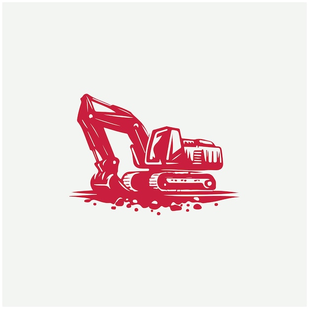 Ilustración del logotipo de la excavadora