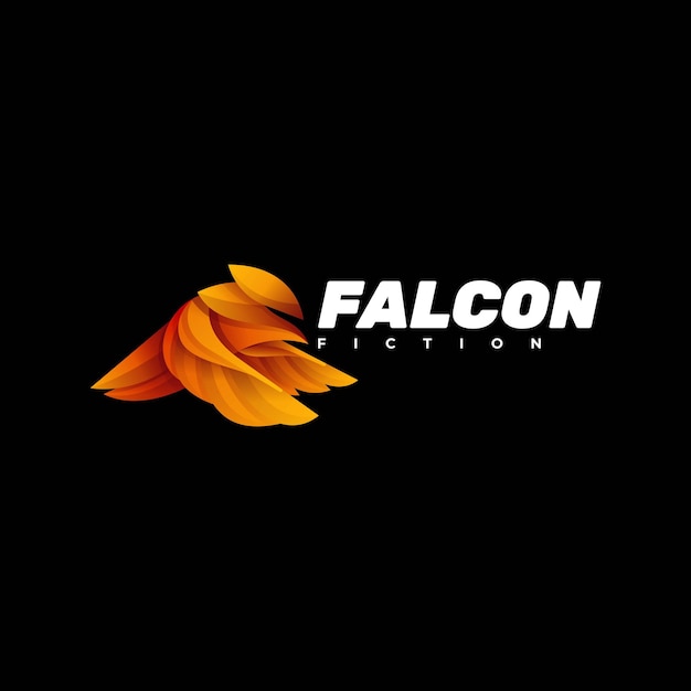 Ilustración de logotipo Falcon estilo colorido degradado.