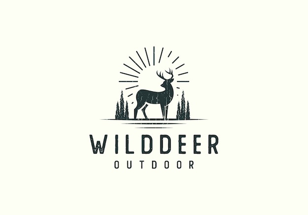 Ilustración de logotipo de Forest Deer Adventure