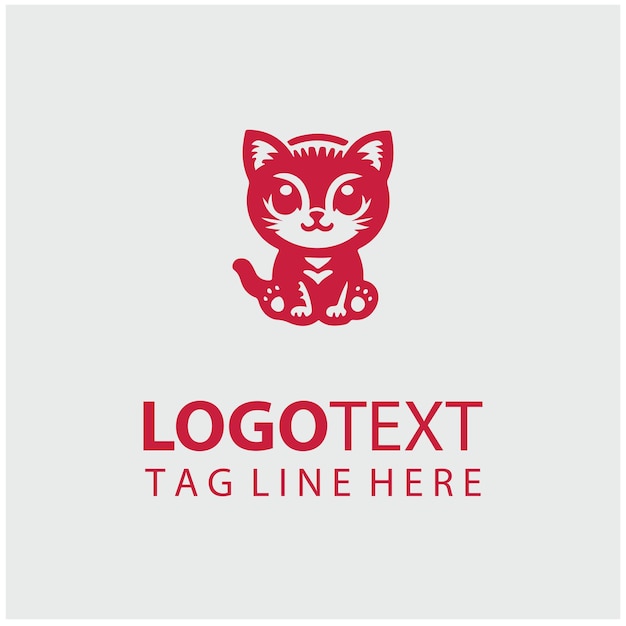 Ilustración del logotipo del gatito
