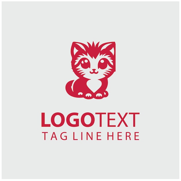 Ilustración del logotipo del gatito