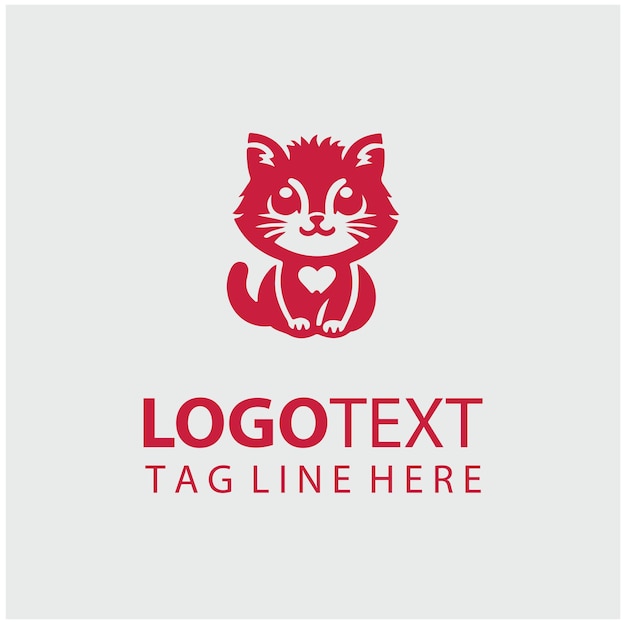 Ilustración del logotipo del gatito