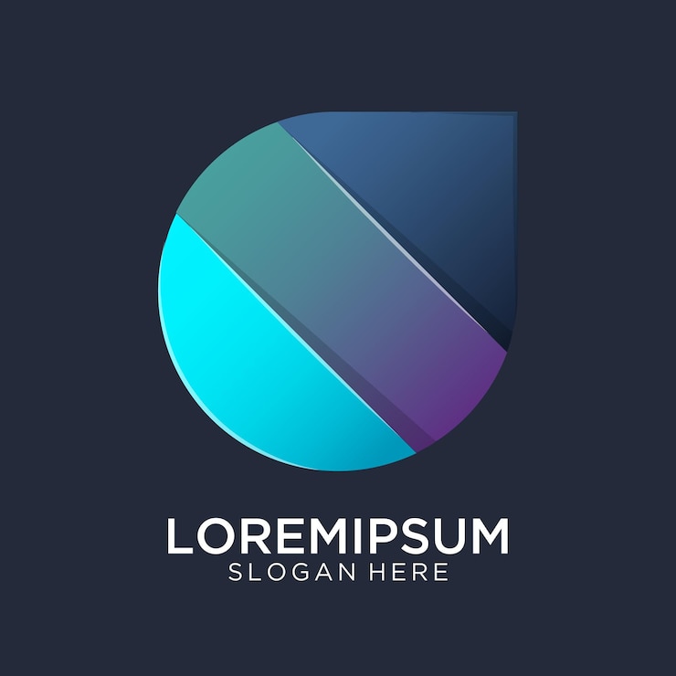 Vector ilustración de logotipo de gota de agua abstracta en estilo moderno y minimalista