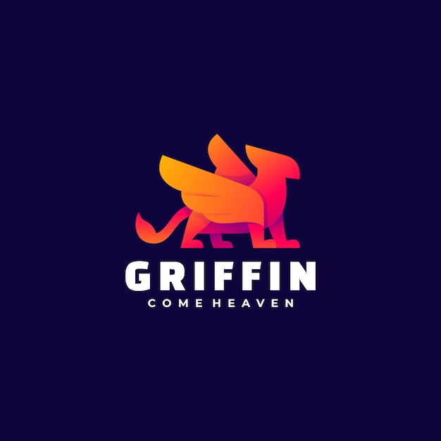Ilustración de logotipo Griffin Gradient Colorful.