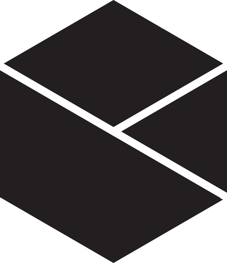 Ilustración de logotipo de hexágono abstracto en estilo moderno y minimalista