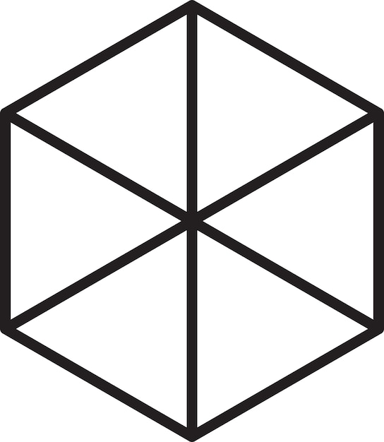 Ilustración de logotipo de hexágono abstracto en estilo moderno y minimalista