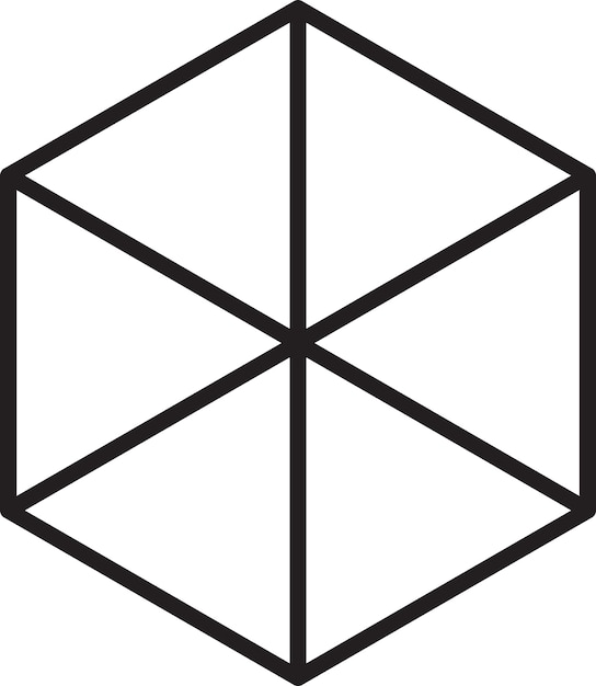 Ilustración de logotipo de hexágono abstracto en estilo moderno y minimalista