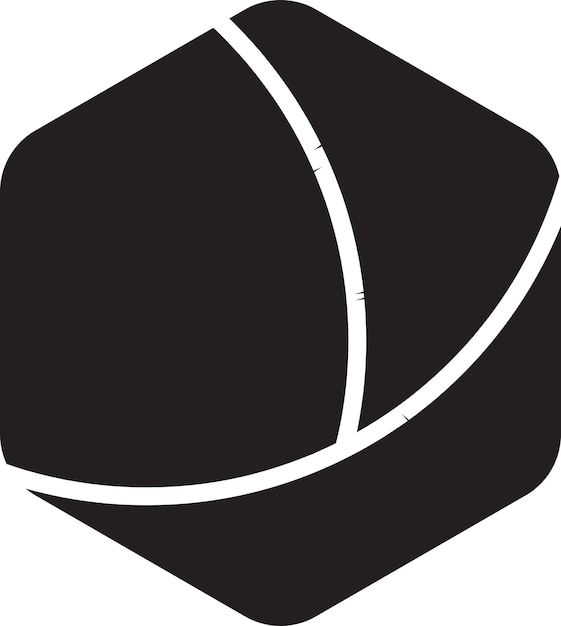 Ilustración de logotipo de hexágono abstracto en estilo moderno y minimalista