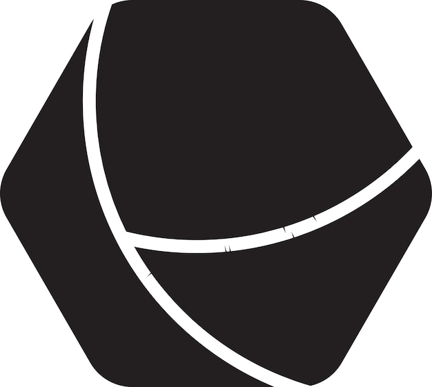 Ilustración de logotipo de hexágono abstracto en estilo moderno y minimalista