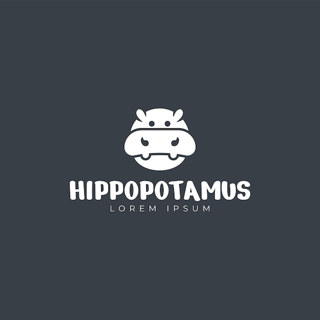 Ilustración del logotipo de hipopótamo