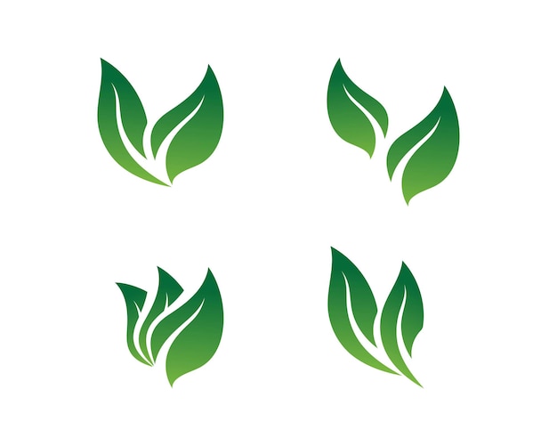 Ilustración de logotipo de hojas de ecología