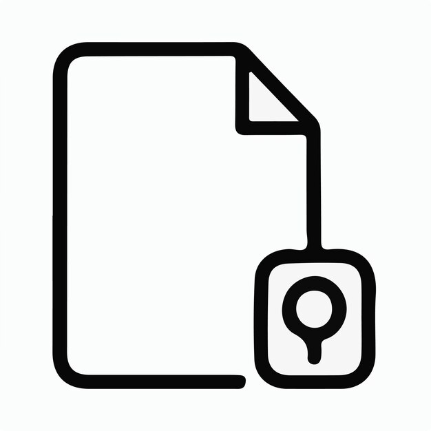 Ilustración del logotipo del icono del archivo de carpeta para ui