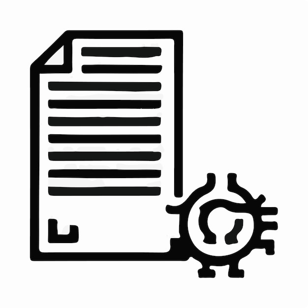 Ilustración del logotipo del icono del archivo de carpeta para ui