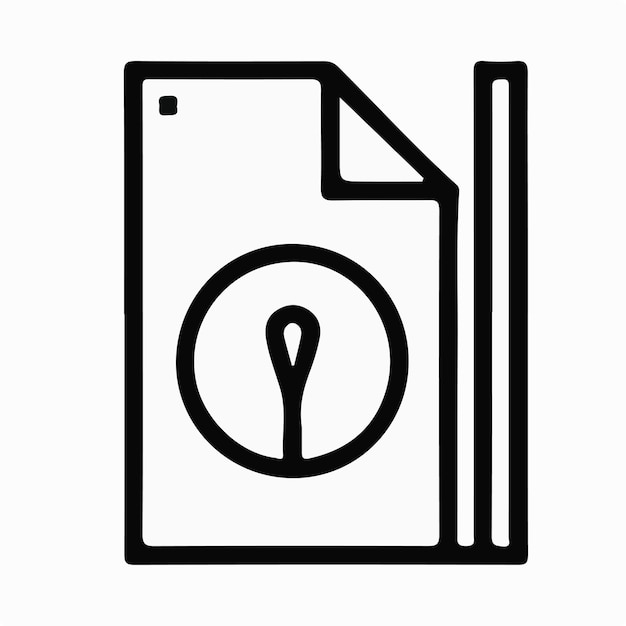 Ilustración del logotipo del icono del archivo de carpeta para ui