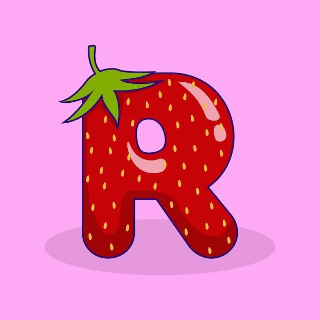 Ilustración del logotipo del icono de la fuente de fresa