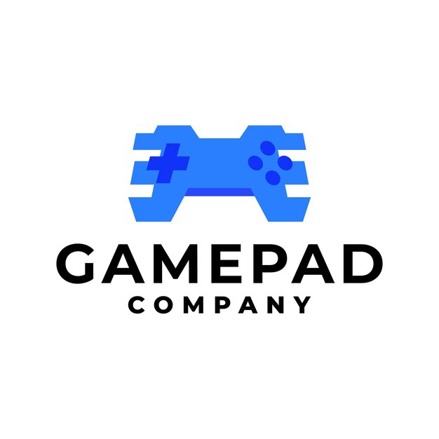 Vector ilustración de un logotipo de joystick de gamepad abstracto para cualquier negocio relacionado con videojuegos