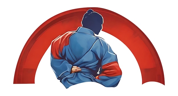 Vector ilustración para el logotipo de karate juda sport