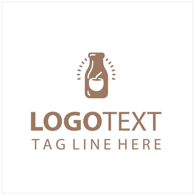 Ilustración del logotipo de la leche