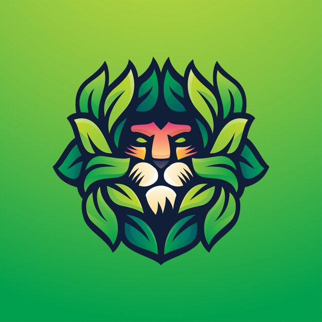 Ilustración del logotipo del león verde