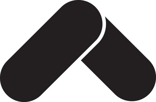 Ilustración del logotipo de la letra A abstracta en un estilo moderno y minimalista