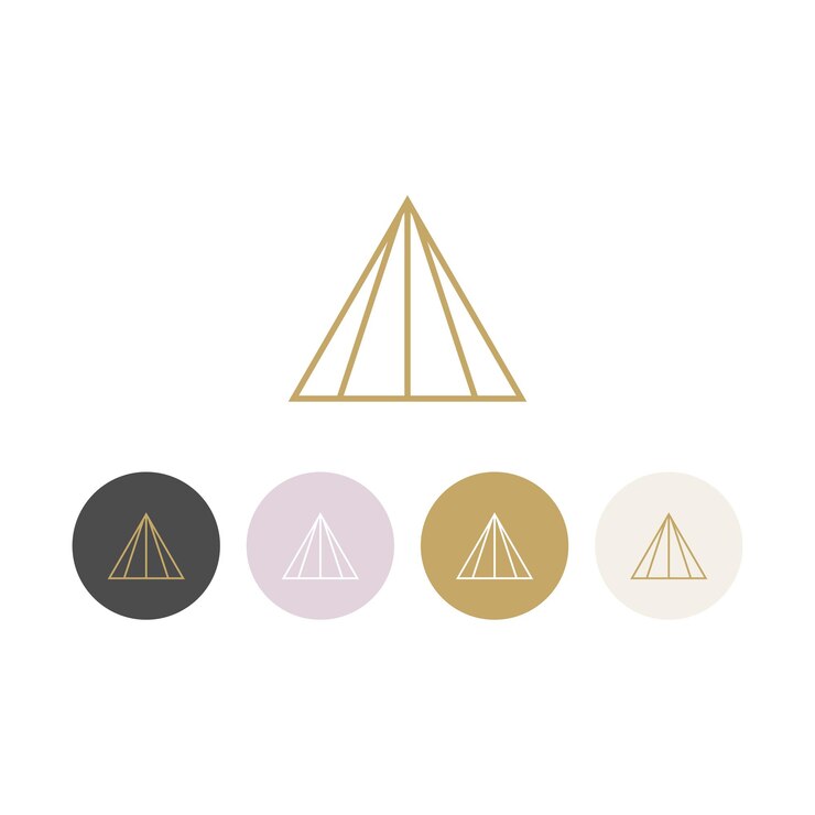 Vector ilustración de logotipo de línea geométrica
