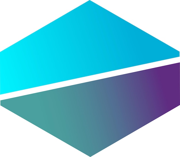 Ilustración de logotipo de línea hexagonal abstracta en estilo moderno y minimalista