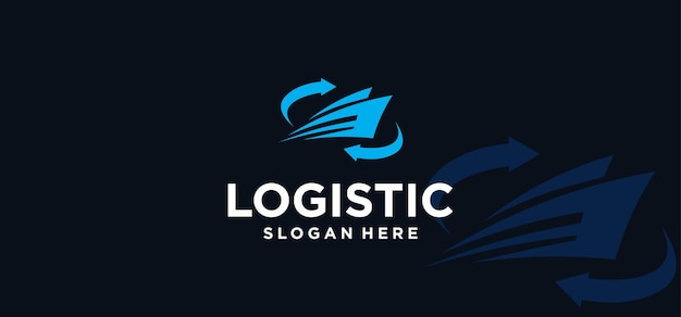 Ilustración del logotipo de logística con el último diseño de logotipo de la empresa de entrega de bienes