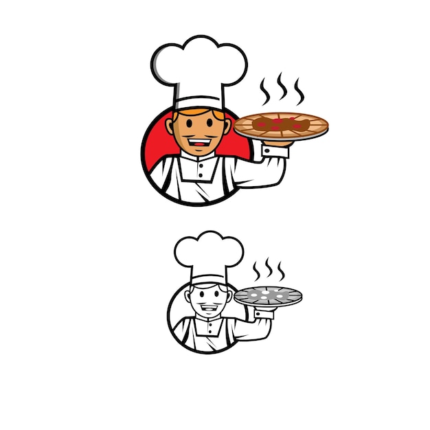 Ilustración del logotipo del maestro chef