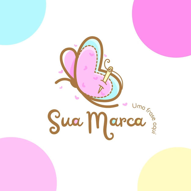 Ilustración del logotipo de mariposa Vector