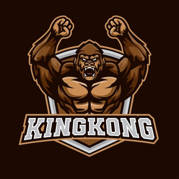 Ilustración del logotipo de la mascota de Angry Kong