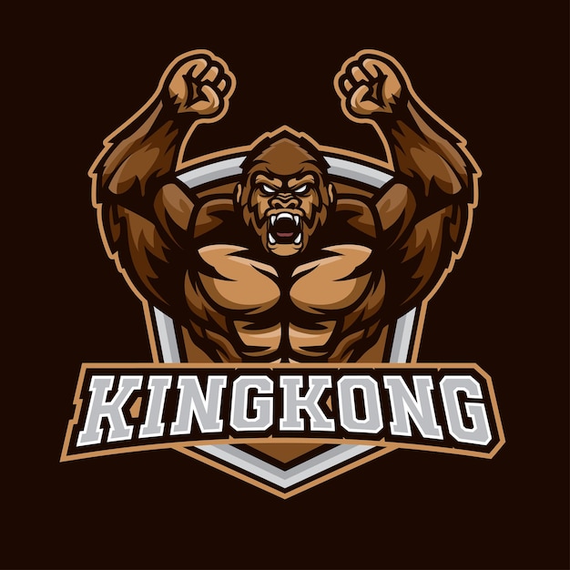 Ilustración del logotipo de la mascota de angry kong