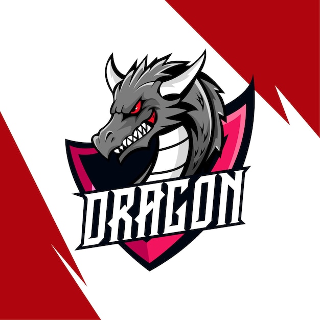 ILUSTRACIÓN DEL LOGOTIPO DE LA MASCOTA DE DRAGON ESPORT