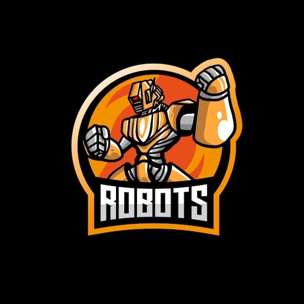 Ilustración del logotipo de la mascota de Robot Esport