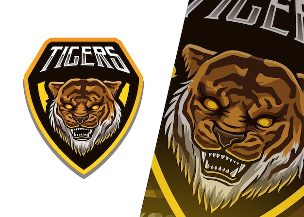 Ilustración del logotipo de la mascota del tigre