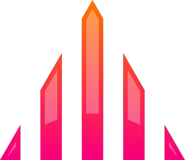 Ilustración de logotipo de montaña de triángulo abstracto en estilo moderno y minimalista