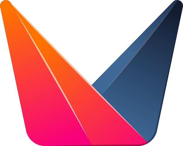 Ilustración de logotipo de montaña de triángulo abstracto en estilo moderno y minimalista