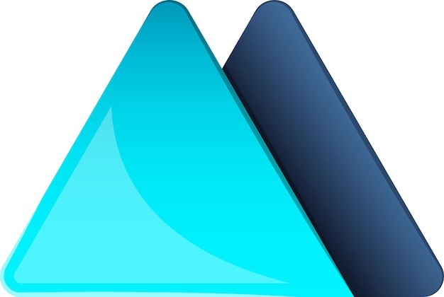 Ilustración de logotipo de montaña de triángulo abstracto en estilo moderno y minimalista