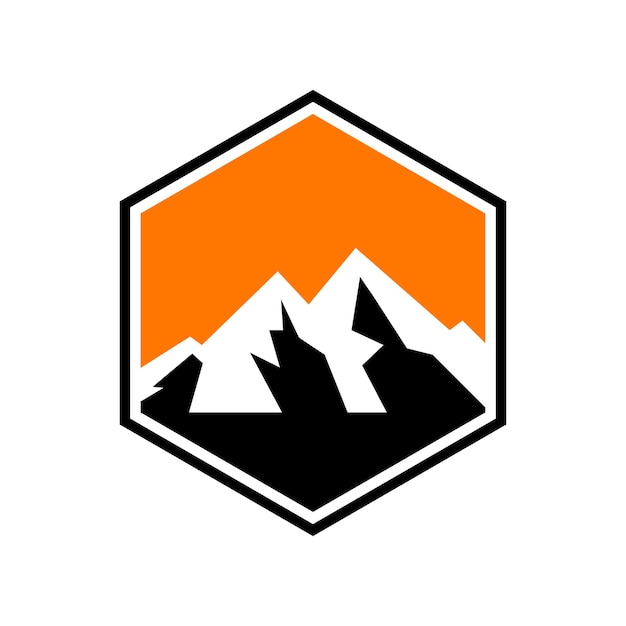 ilustración de logotipo de montaña