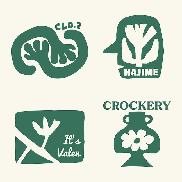 Ilustración del logotipo de la naturaleza dibujada a mano